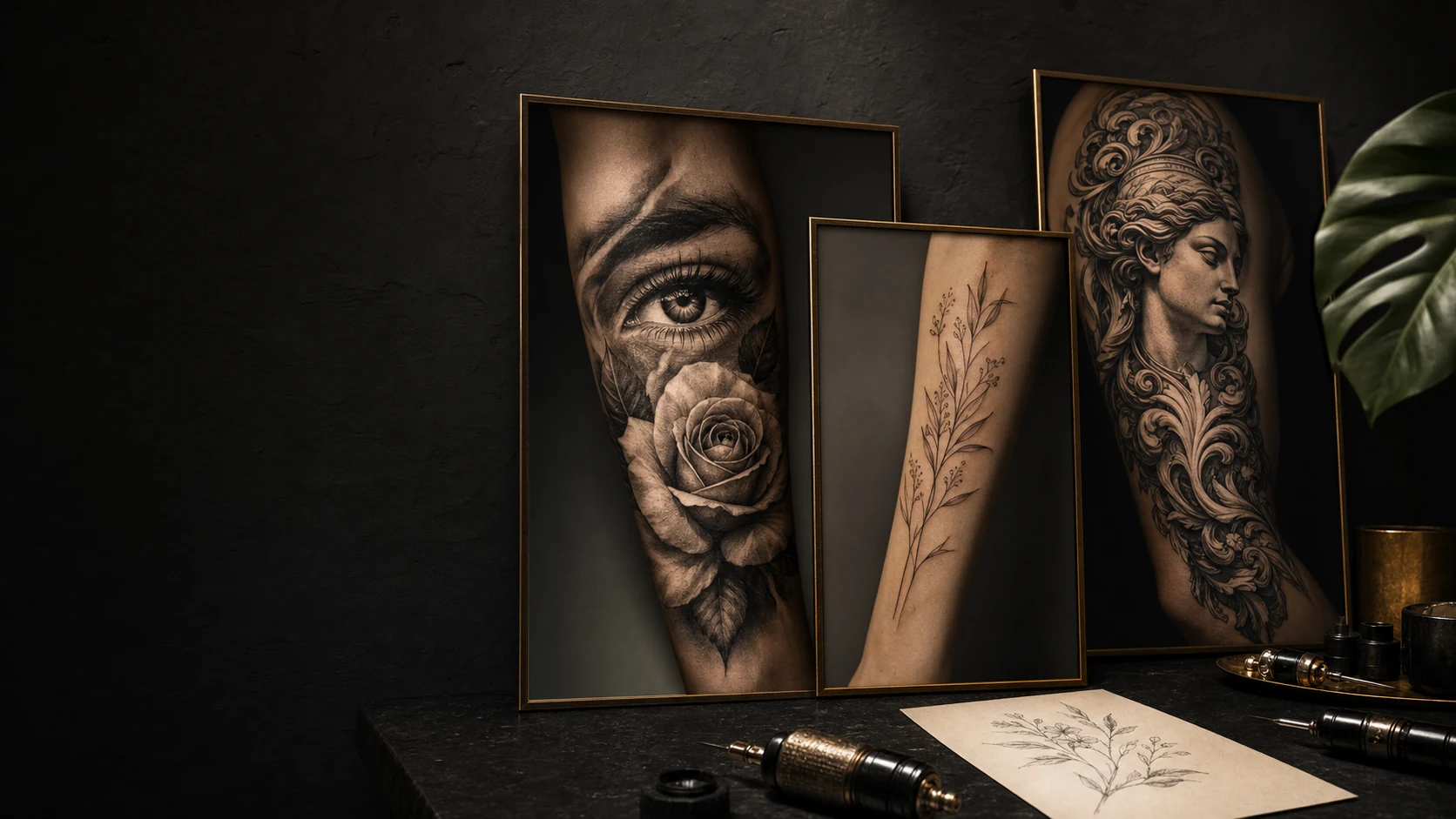 Curated collection of fine-line, portrait and realistic tattoo art