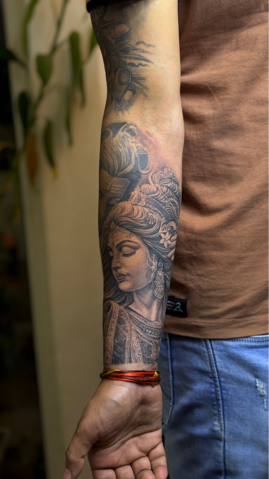 Portrait sleeve tattoo artwork