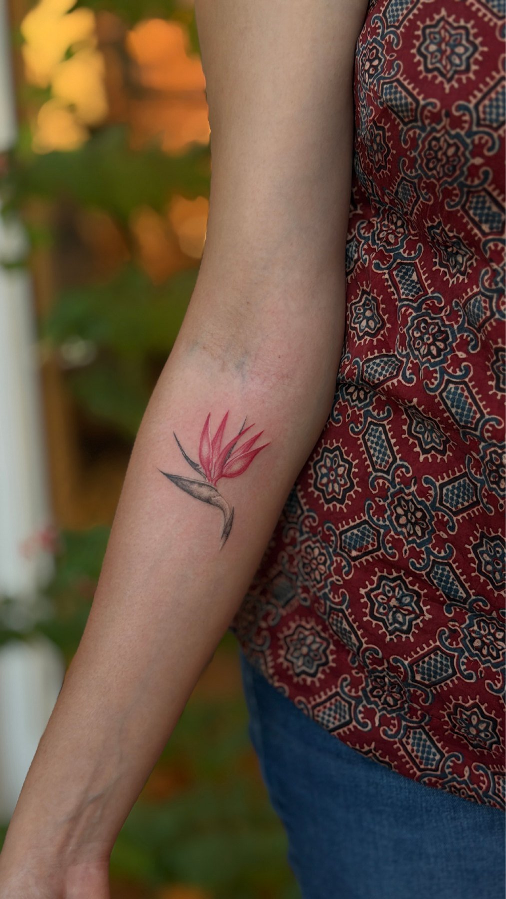 Minimal lotus tattoo